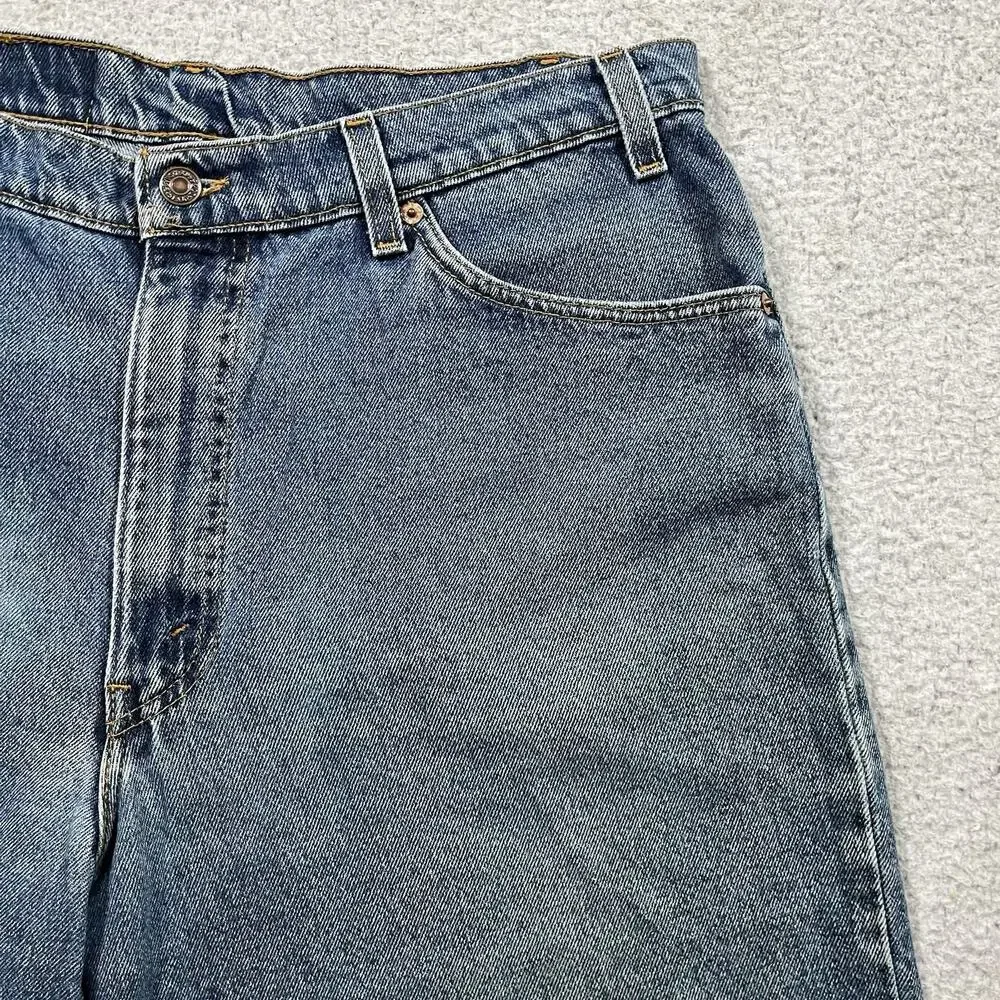Vintage Levis 560 Shorts Mens 36 Blue Made USA Denim Baggy Jorts Loose Fit